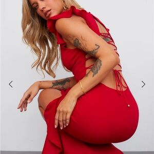 Hello Molly Red High Low Dress